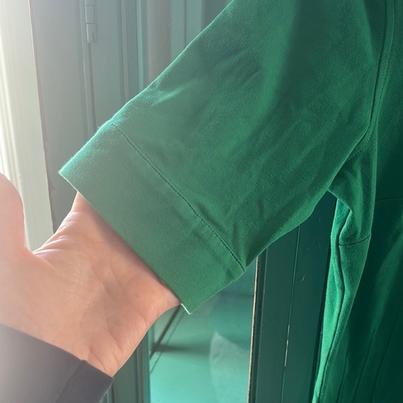 Adidas Green Button Down Climalite Stretch Polo Shirt - Picture 4 of 11